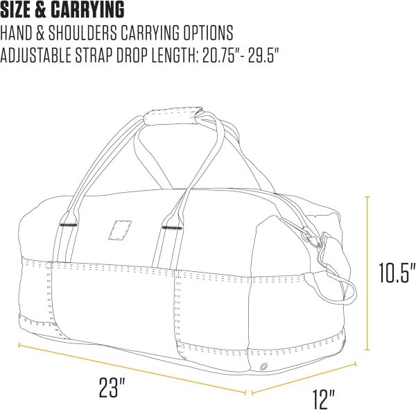 Carhartt Classic Duffels, Heavy-Duty Bag for Jobsite, Gym and Travel - Image 5