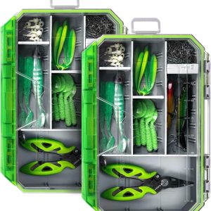 Ghosthor Fishing Tackle Box, Waterproof 3600 and 3700 Tackle Trays, Plastic Tackle Box Organizer with Removable Dividers, Storage Lure Box and Terminal Tackle Storage