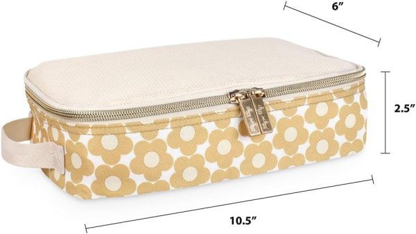 Itzy Ritzy Packing Cubes for Travel – Set of 3 Packing Cubes or Travel Organizers; Each Travel Cube Features a Mesh Top, Double Zippers and a Fabric Handle (Milk & Honey) - Image 2