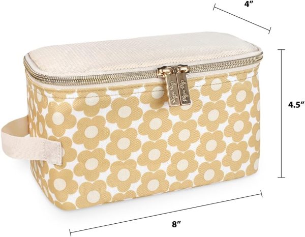 Itzy Ritzy Packing Cubes for Travel – Set of 3 Packing Cubes or Travel Organizers; Each Travel Cube Features a Mesh Top, Double Zippers and a Fabric Handle (Milk & Honey) - Image 3