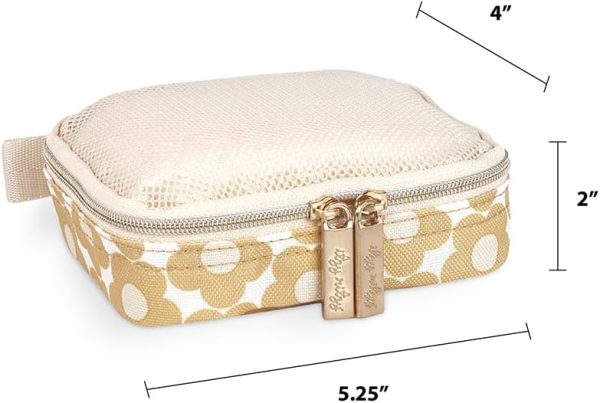 Itzy Ritzy Packing Cubes for Travel – Set of 3 Packing Cubes or Travel Organizers; Each Travel Cube Features a Mesh Top, Double Zippers and a Fabric Handle (Milk & Honey) - Image 4