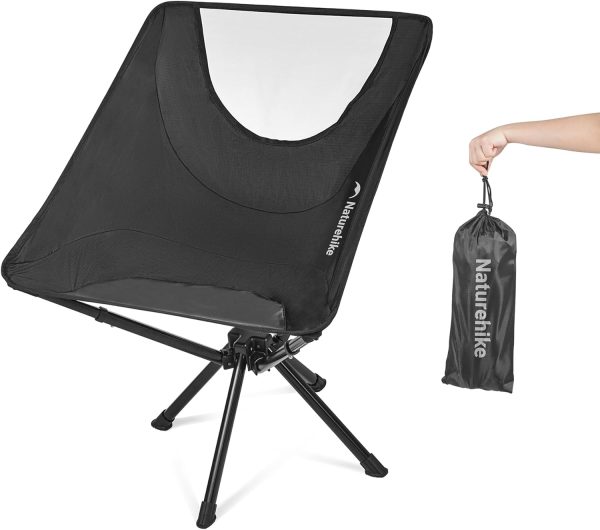 Naturehike Fast-Assembly Camping Chair, Lightweight Aluminum Portable Chair with Carry Bag, Collapsible Folding Camp Chair for Outdoor Camping Hiking Travel Beach Fishing